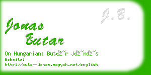 jonas butar business card